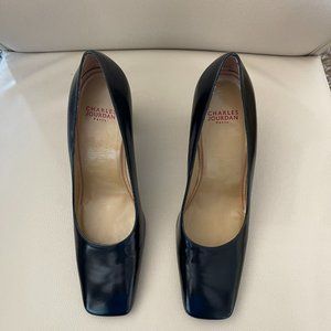 Charles Jourdan Black Leather Heels